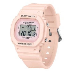 Ceas Copii Sanda 393 Roz , Design Sport, Digital, Afisaj LED, Rezistent la Apa 5ATM