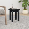 VidaXL Măsuță de cafea, negru, &Oslash; 35x35 cm, lemn masiv de pin 822341