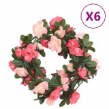 Ghirlande de flori artificiale, 6 buc., roze, 240 cm GartenMobel Dekor, vidaXL