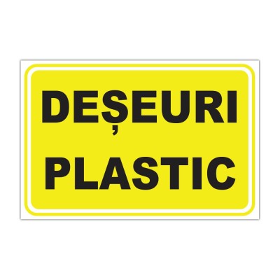 Indicator informare Deșeuri plastic foto