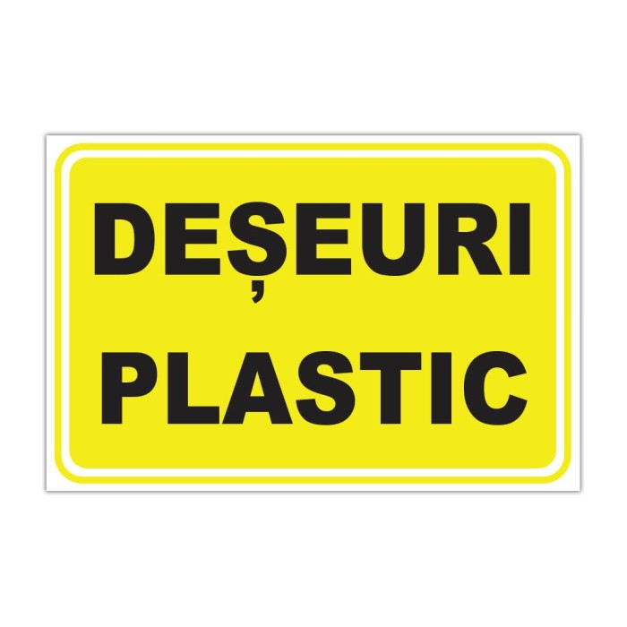 Indicator informare Deșeuri plastic