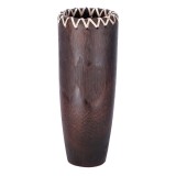 Vaza flori lemn maro inchis 20 x 42 cm