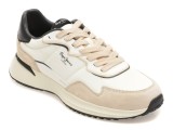 Cumpara ieftin Pantofi sport PEPE JEANS albi, MS60022, din material textil