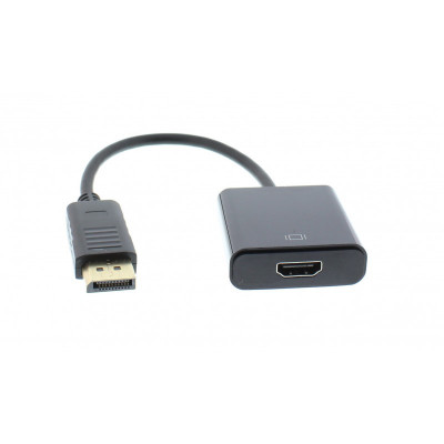 Adaptor Well, HDMI mama, displayport tata, 15 cm, Negru foto