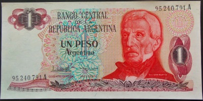BANCNOTA EXOTICA 1 PESO - ARGENTINA, anul 1983 *cod 565 = UNC foto