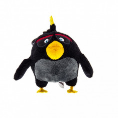 Jucarie de plus cu agatatoare Angry Birds Bomb, 14 cm foto