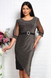 Rochie cu insertii stralucitoare Dolce - 46Marimea, Yves