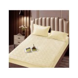 Cumpara ieftin Husa de Saltea Tip Topper cu Elastic + 2 Fete de Perna Catifea, Galben 160x200 - JO997