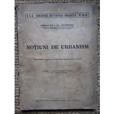 Arhitect I. Al. Davidescu, Noțiuni de urbanism, 1937