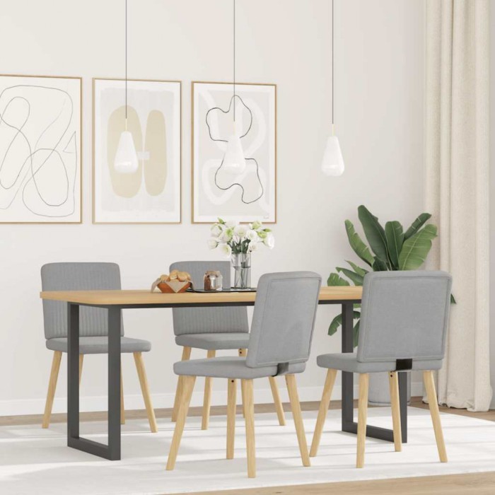 vidaXL Scaune de sufragerie 4 buc țesătură gri nor 3315306