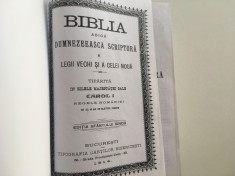 BIBLIA ADICA DUMNEZEEASCA SCRIPTURA 1914- EDITIE ANASTATICA foto