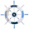 Roata decorativa din MDF 50cm model carma marina alb/bleu Zilan ZTS8036