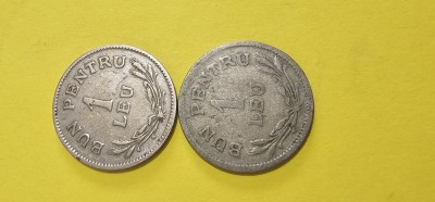 Leu 1924 , doua monede foto