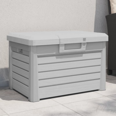 vidaXL Cutie de perne de exterior gri 73x50,5x46,5 cm polipropilenă foto