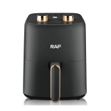 Aparat de prajit cu aer cald, friteuza, Air fryer RAF, 3L, 1500W, fara ulei, 12 programe