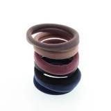 Cumpara ieftin Set 6 elastice pentru par, culori inchise , material moale, elastic, rezistent si delicat cu parul