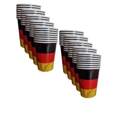 Set 80 bucati pahare carton, pentru suc si cafea, 250ml, model DE
