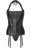 Cumpara ieftin Corset Piele Negru, Avanza