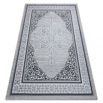 Modern GLOSS covor 8490 52 Ornament, stilat, cadru fildeş / gri, 140x190 cm foto