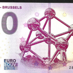 !!! 0 EURO SOUVENIR - BELGIA , BRUXELLES , ATOMIUM - 2019.2 - UNC