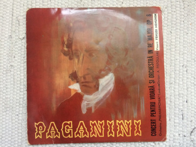 paganini orchestra london vioara yehudi menuhin concerto nr. 1 disc 10&amp;quot; vinyl VG foto