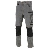 Pantalon Lucru Tip-blugi Slim-fit Elastic Gri - S