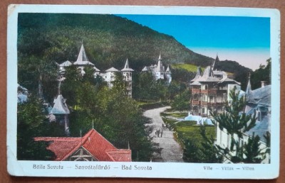 Carte postala, vile din Baile Sovata, 1930 foto