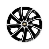 Set 4 Capace Roti potrivite jantelor de R16 inch, pentru Chevrolet, model Stig Extra Black &amp; White