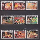TURKS &amp;COICOS ISLAND 1980 DISNEY MI. 503 -511 MNH
