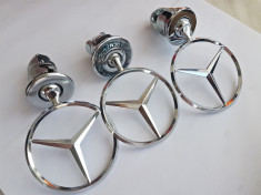Sigla emblema noua metal Mercedes-Benz capota stea cu fara scris la baza foto