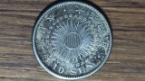 Japonia - moneda de coelctie argint - 10 sen 1915 年四正大 - Taishō - calitate impecabila !