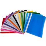 Dosar Plastic cu Sina EXXO A4, Perforatii, Rosu, 180 Coli, Eticheta