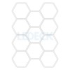 Lumină LED Hexagonală Profesională Aluminiu &ndash; 11 Module 299x415CM - Service