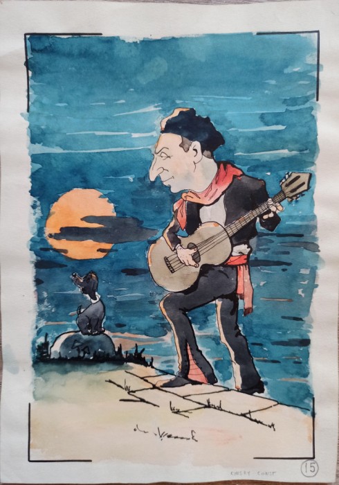 Serenada// acuarela pe hartie, nesemnata