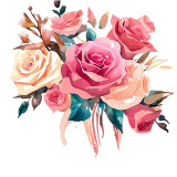 Cumpara ieftin Sticker decorativ, Trandafiri, Galben, 60 cm, 7577ST, Oem
