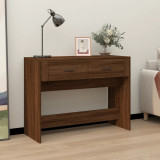 vidaXL Măsuță consolă, stejar maro, 100x39x75 cm, lemn prelucrat