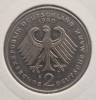 Germania 2 Mark 1979 F moneda cupru nichel km # 149 Kurt Schumacher, Europa, Cupru-Nichel