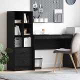 vidaXL Birou cu stocare Stejar negru Lemn prelucrat