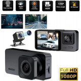 Camera Auto Tripla , TSS-W10-W, Full HD, Ecran LCD 2&quot;