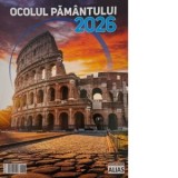Calendar de perete 12 file. Ocolul Pamantului 2026