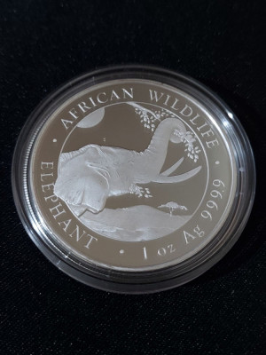 Somalia 2023 - 1 OZ - Argint moneda , UNC foto