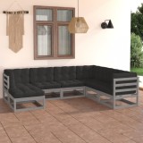 vidaXL Set mobilier de grădină cu perne, 7 piese, lemn masiv de pin 3076756