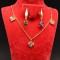Set Colier Si Cercei Placat Cameleon Multicolor Aur S230C
