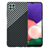 Husa slim carbon pentru samsung galaxy a22 5g - protectie premium fibershell, stealth gray