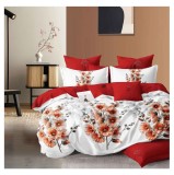 Cumpara ieftin Lenjerie pat dublu,bumbac finet,6 piese,cearceaf cu elastic 180x200cm, cearceaf pilota 200x230cm, 2 fete de perna 50x70, 2 fete de perna 70x70-A1110