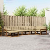 Cumpara ieftin Set de canapele de exterior 7 buc. 7-Locuri Natural si Bej