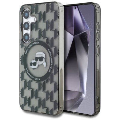 Husa pentru Samsung Galaxy S25 - Karl Lagerfeld IML Monogram MagSafe (KLHMS25SHMCKMHK) - Karl&amp;amp;Choupette Head foto