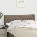 VidaXL Tăblie de pat cu aripioare gri taupe 147x16x78/88 cm textil