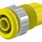 Soclu Banană 4mm 24A 1kV Galben Nickel-Alamă