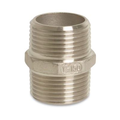 Niplu Dublu Inox 2 Toli, Fiting Filetat V4A foto